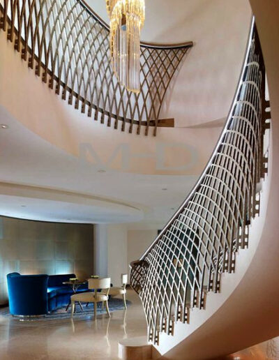 elegant staircase with light finish