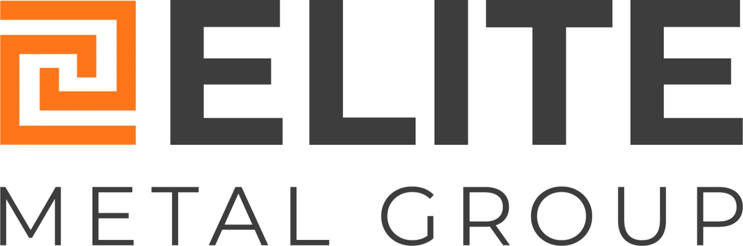 Elite metal group orange and black logo